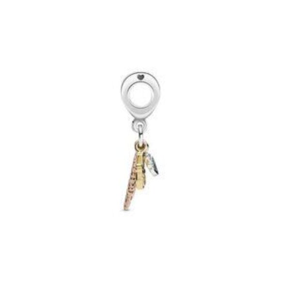 Pandora Hamsa All-seeing Eye & Feather Spirituality Dangle Charm - Picture 2 of 4